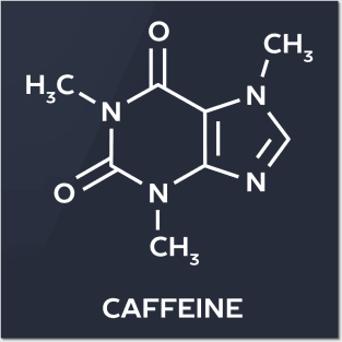 Caffeine Molecule Science T-Shirt Posters and Art